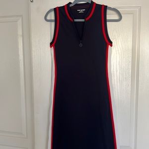 Tory Burch trendy knit dress in a cute athletic style.